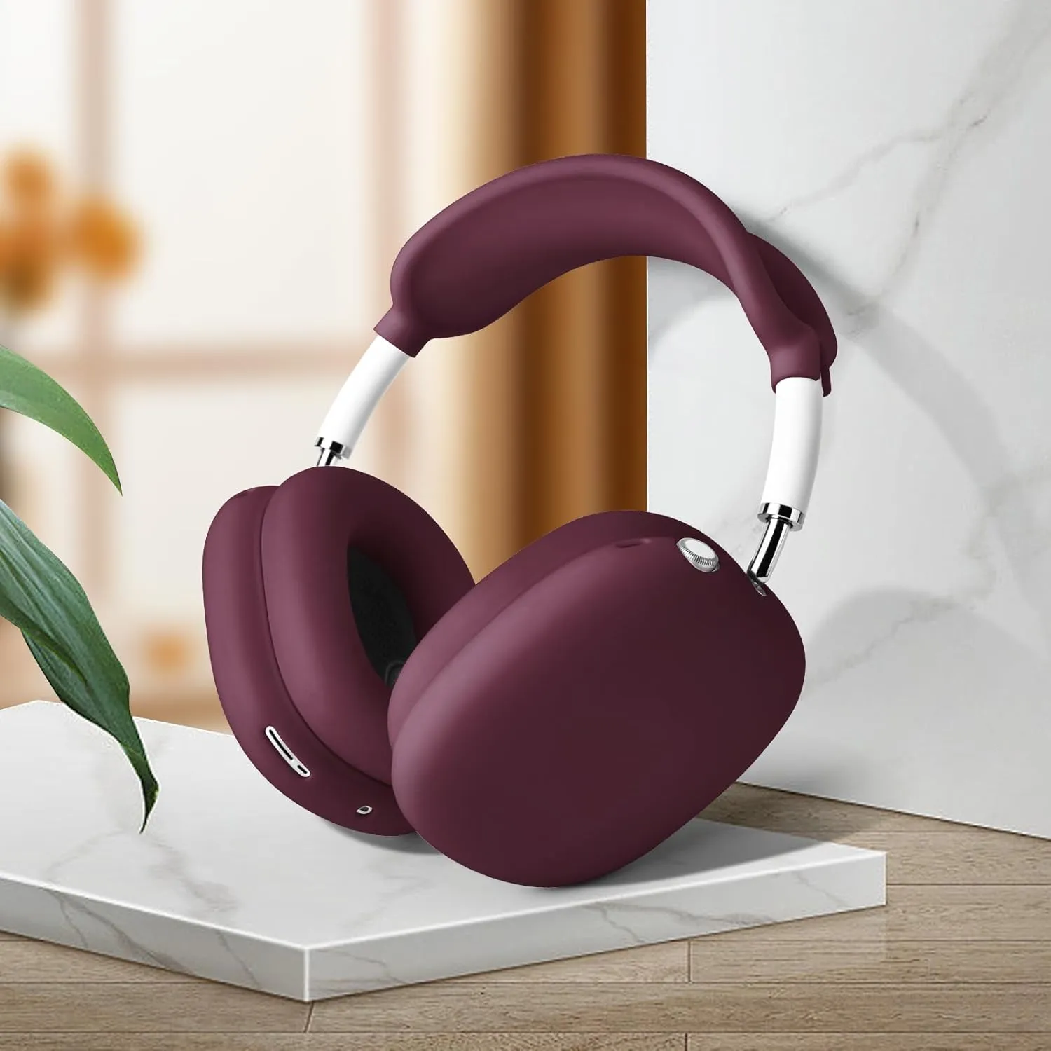 Case for Airpods Max Headphones, Silicone Cover for Apple Airpod Max,Accessories Cases (Burgundy)