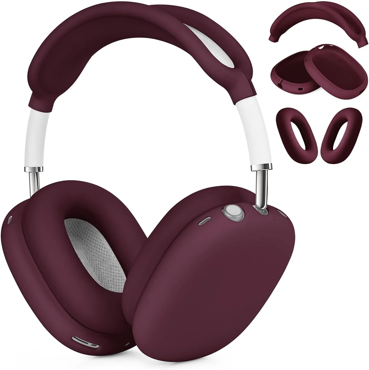 Case for Airpods Max Headphones, Silicone Cover for Apple Airpod Max,Accessories Cases (Burgundy)