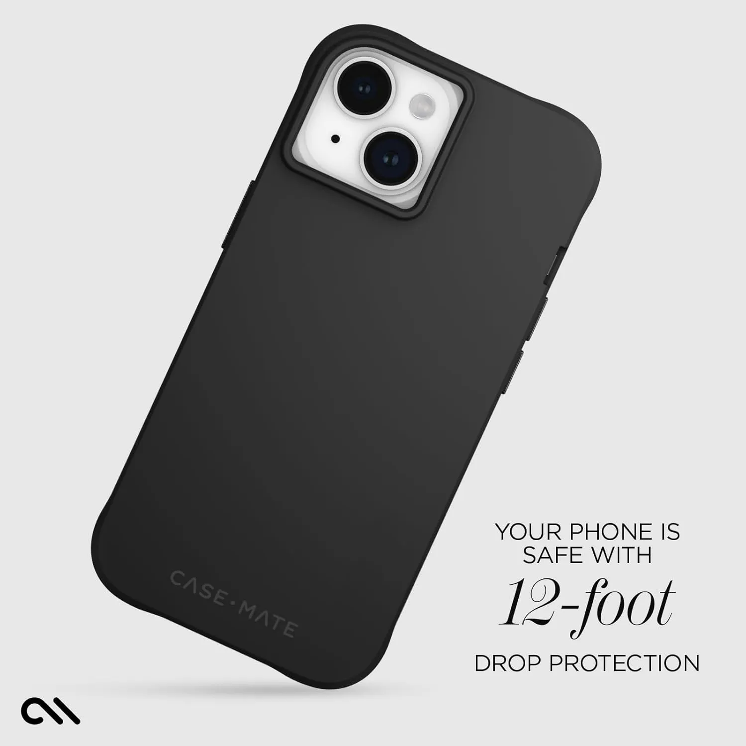 Case-Mate Tough iPhone 15 Case - Black [12ft Drop Protection] [Wireless Charging Compatible] Slim Phone Case for iPhone 15 6.1", iPhone Cover with Anti Scratch Technology and Shock Absorbing Material