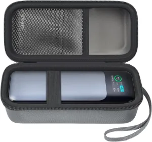 casmilee Case Compatible with Anker 737/735/ 736/717 USB-C Portable Charger Power Bank, Fast Foldable Wall PowerBank Bag for GaN Prime Nano II AC Adapter, Powercore Pocket for Lights Cable (Grey)