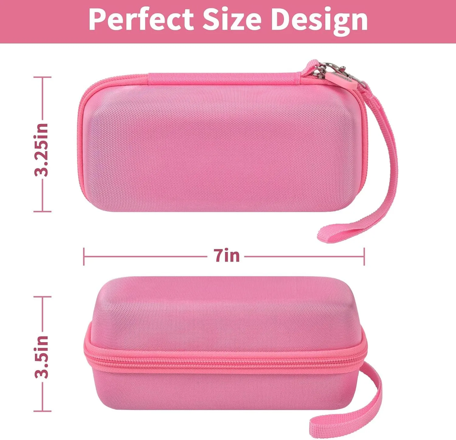 casmilee Case Compatible with Anker 737/735/ 736/717 USB-C Portable Charger Power Bank, Fast Foldable Wall PowerBank Bag for GaN Prime Nano II AC Adapter, Powercore Pocket for Lights Cable (Pink)