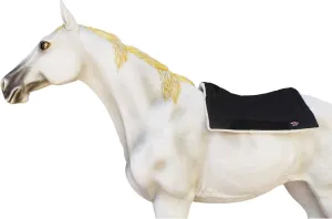 CHALLENGER Pony 23"x24" Western Contoured Faux Fur Padded Saddle Pad Black 39143BKP