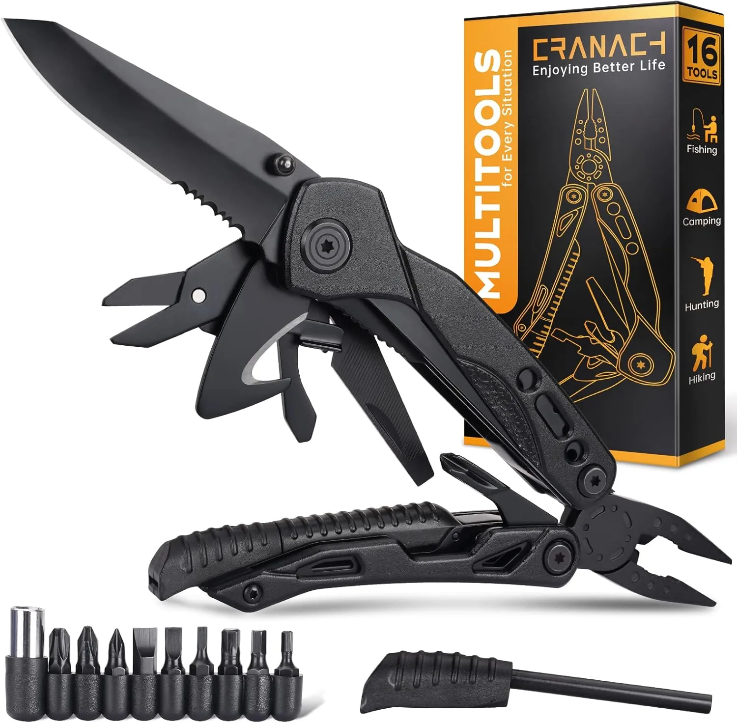 Christmas Stocking Stuffers for Men Dad Adults Gifts 16 In 1 Pocket Multitool Knife Plier Camping Accessories Multi Tool Gadgets Birthday Him Husband Boyfriend Women Who Have Everthing Wants Nothing