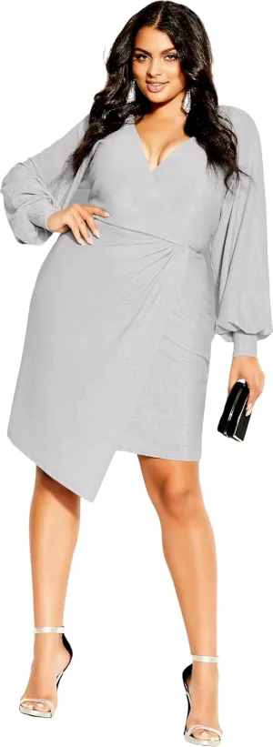 City Chic Women's Plus Size Party Lights Dress