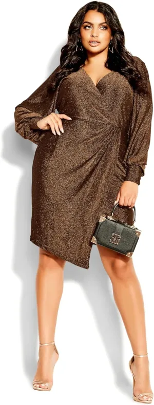 City Chic Women's Plus Size Party Lights Dress