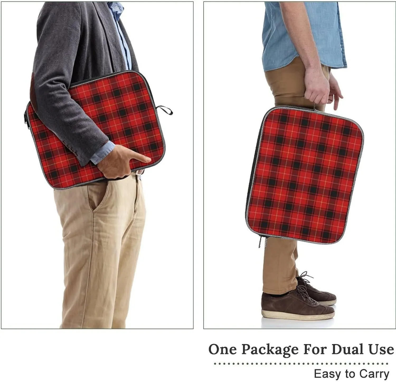 Clan Rutherford Tartan Large Capacity Portable Laptop Case Unisex