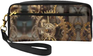 Clock Gear Print Portable Makeup Bag,Travel-Friendly Design,Versatile Mini Makeup Pouchtion