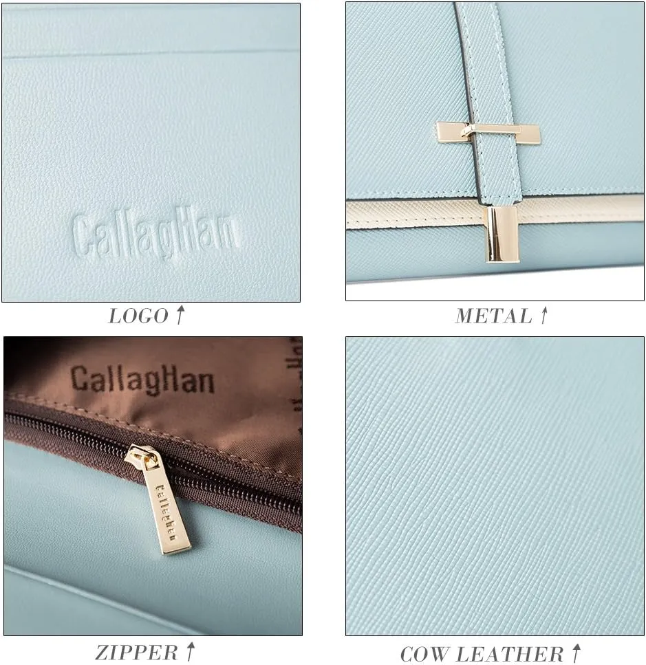 CLUCI Leather Wallet for Women Slim Designer Trifold Ladies Credit Card Holder
