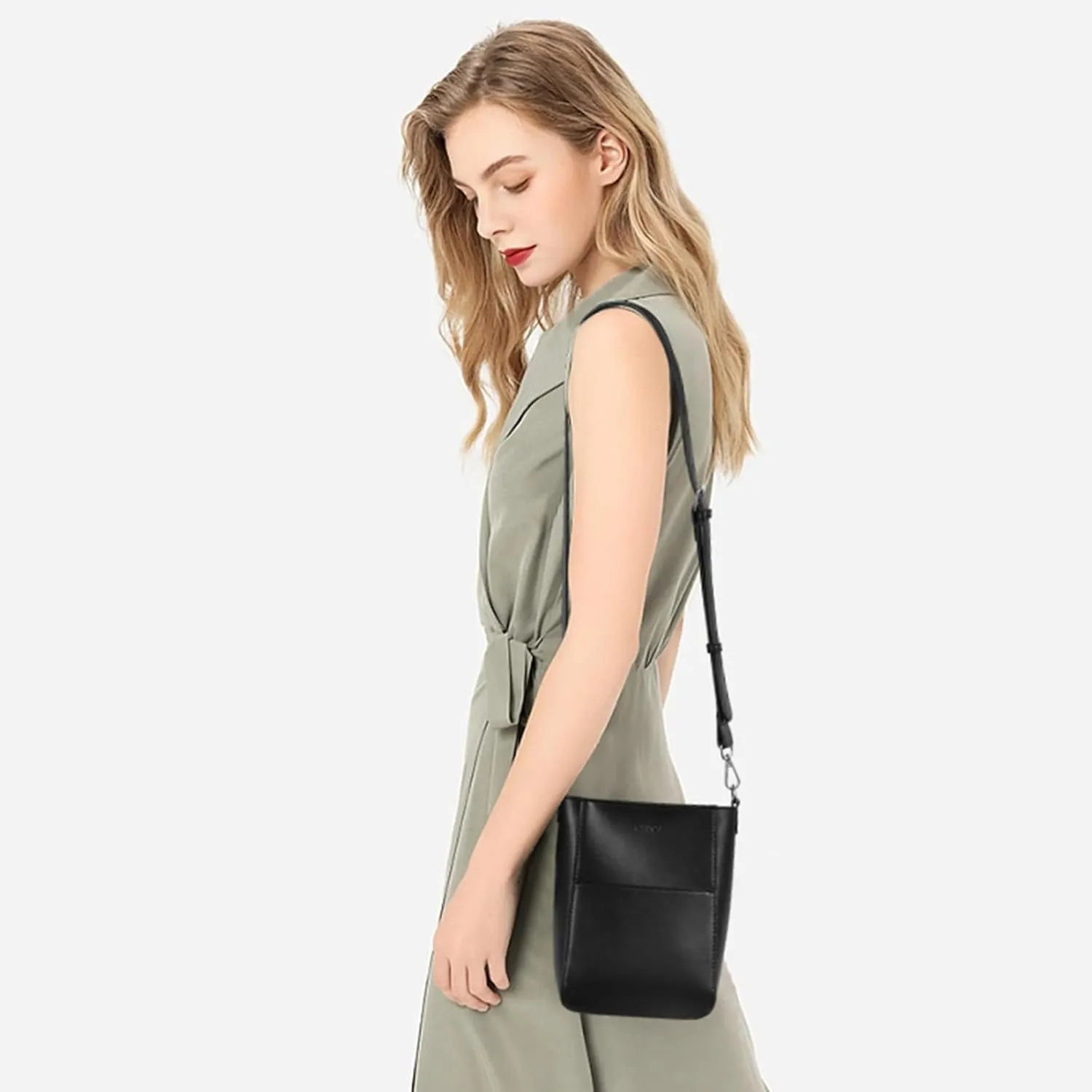 CLUCI Small Crossbody Bags for Women Trendy PU Leather Cell Phone Purse Wallet with Adjustable Strap