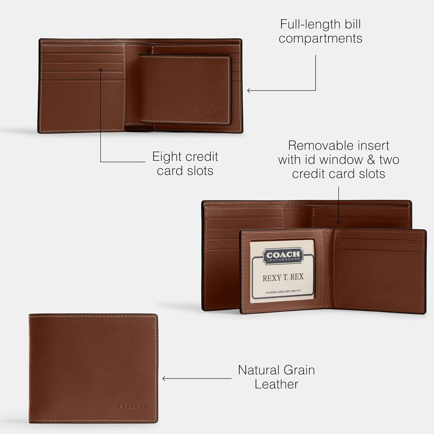 COACH Men's 3-in-1 Wallet Billfold