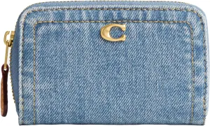 Coach Small Zip Around Card Case, Indigo
