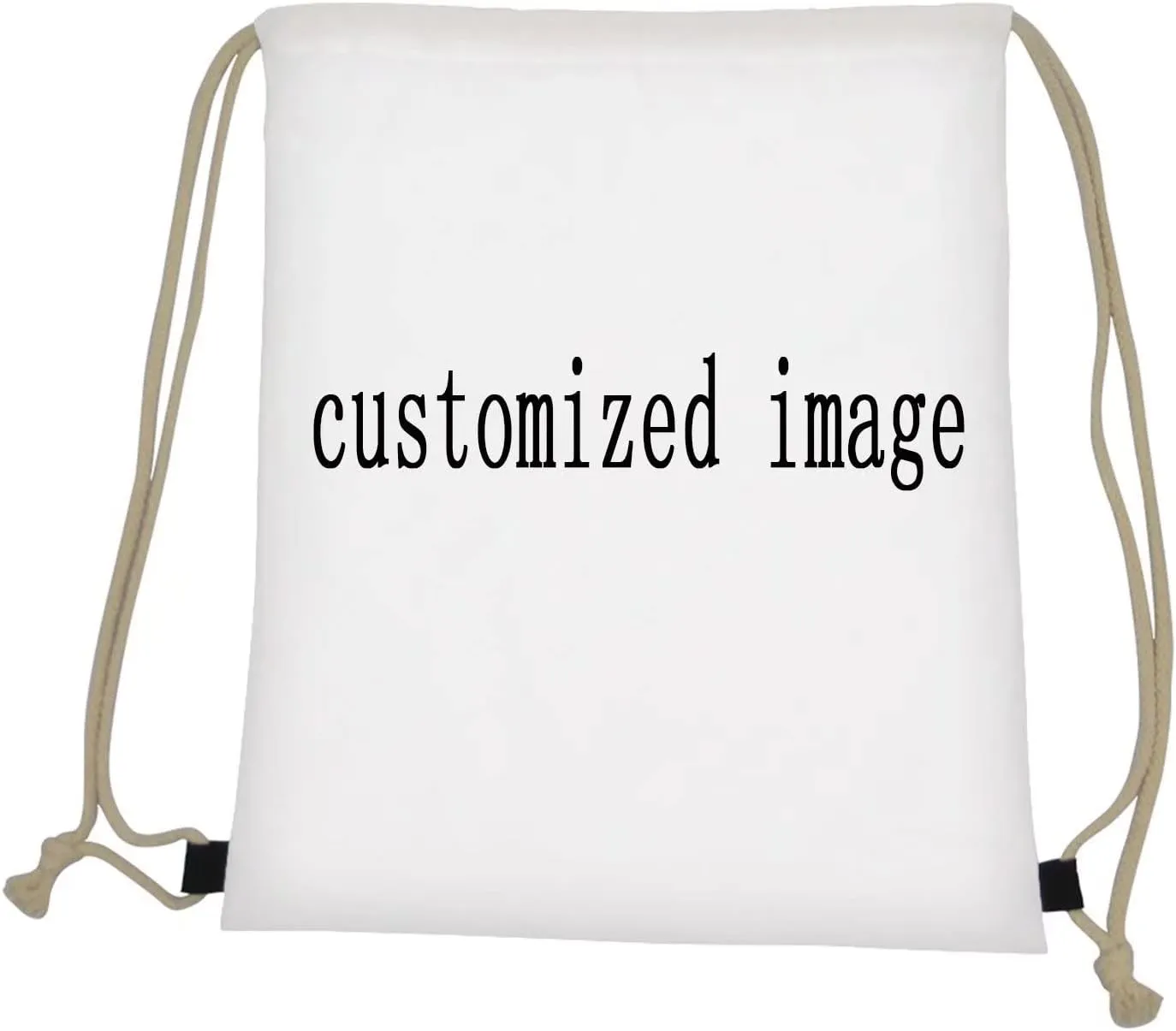 COEQINE Customized Image Drawstring Bag for Women Girls Shoulder Daypack for School Gym Sports,You Can Design Your Favour Pattern
