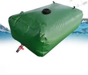 Collapsible Water Tank, Durable PVC Storage Bladder, Wear-Resistant & Leak-Proof, Portable for Outdoor Emergency (Blue, 3 * 2 * 0.85m)(Green,2 * 1.5 * 1m)