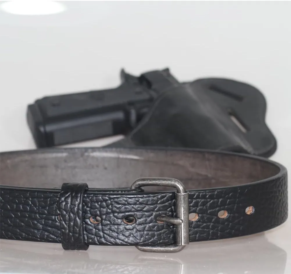 Concealed Carry CCW Leather Gun Belt 1 1/2 inch 100% Full Grain Thick Leather Belt for Gun Carry