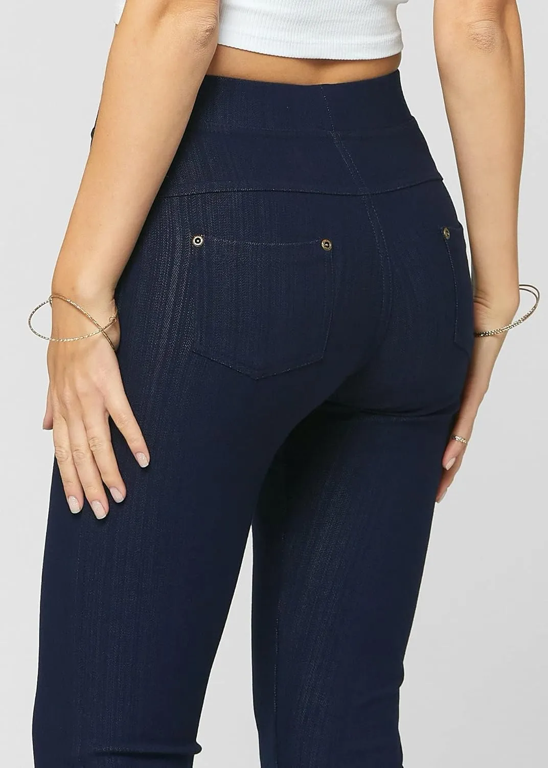 Conceited Jeggings for Women with Pockets - High Waist - Tummy Control Shaping - Regular and Plus Size