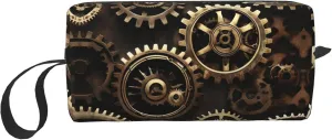 Cool Steampunk Gears print Travel Cosmetic Bag Gifts for Women Portable Make Up Bags for Women Mother Sister