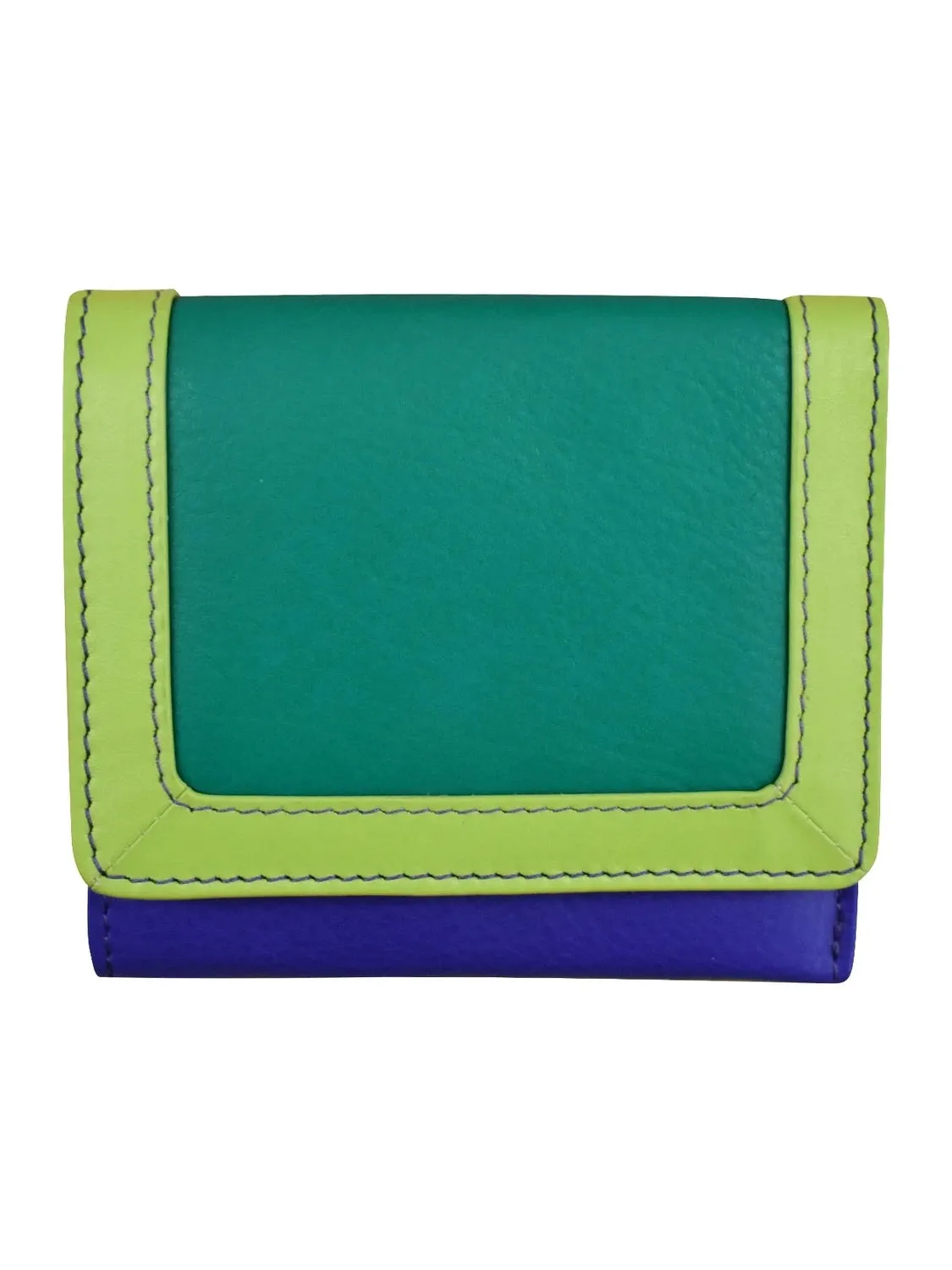 Cool Tropics-Small Trifold Rfid Leather Wallet
