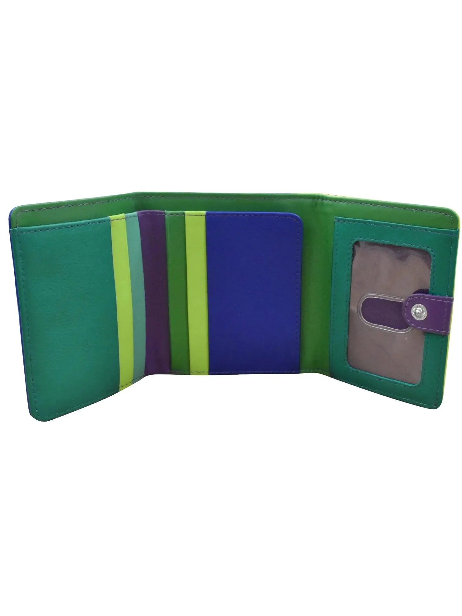 Cool Tropics-Small Trifold Rfid Leather Wallet
