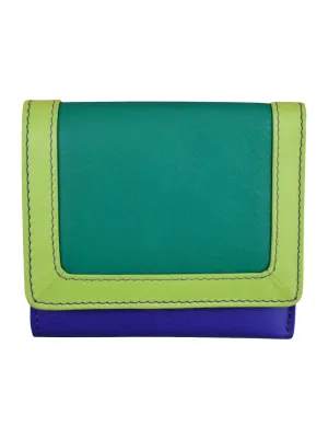 Cool Tropics-Small Trifold Rfid Leather Wallet