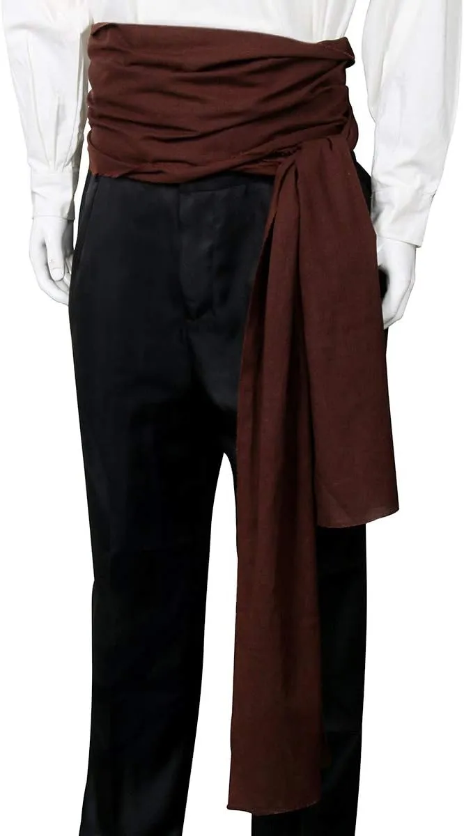 COSFLY Men Pirate Medieval Renaissance Large Sash Halloween Costume Waist Sash Belt Accessory