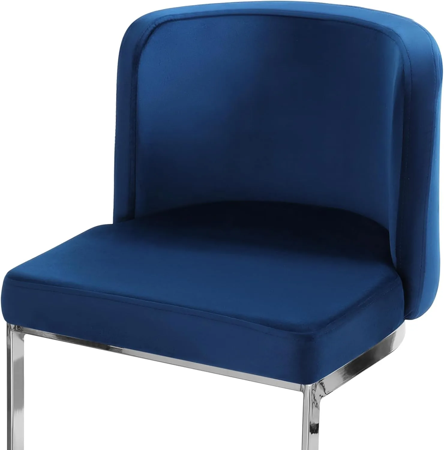 Counter Height 26" Bar Stools Modern Velvet Barstools with Back and C-Shaped Metal Frame, Upholstered Bar Chairs Counter Stool for Kitchen Island, Home Bar, Pub, Blue