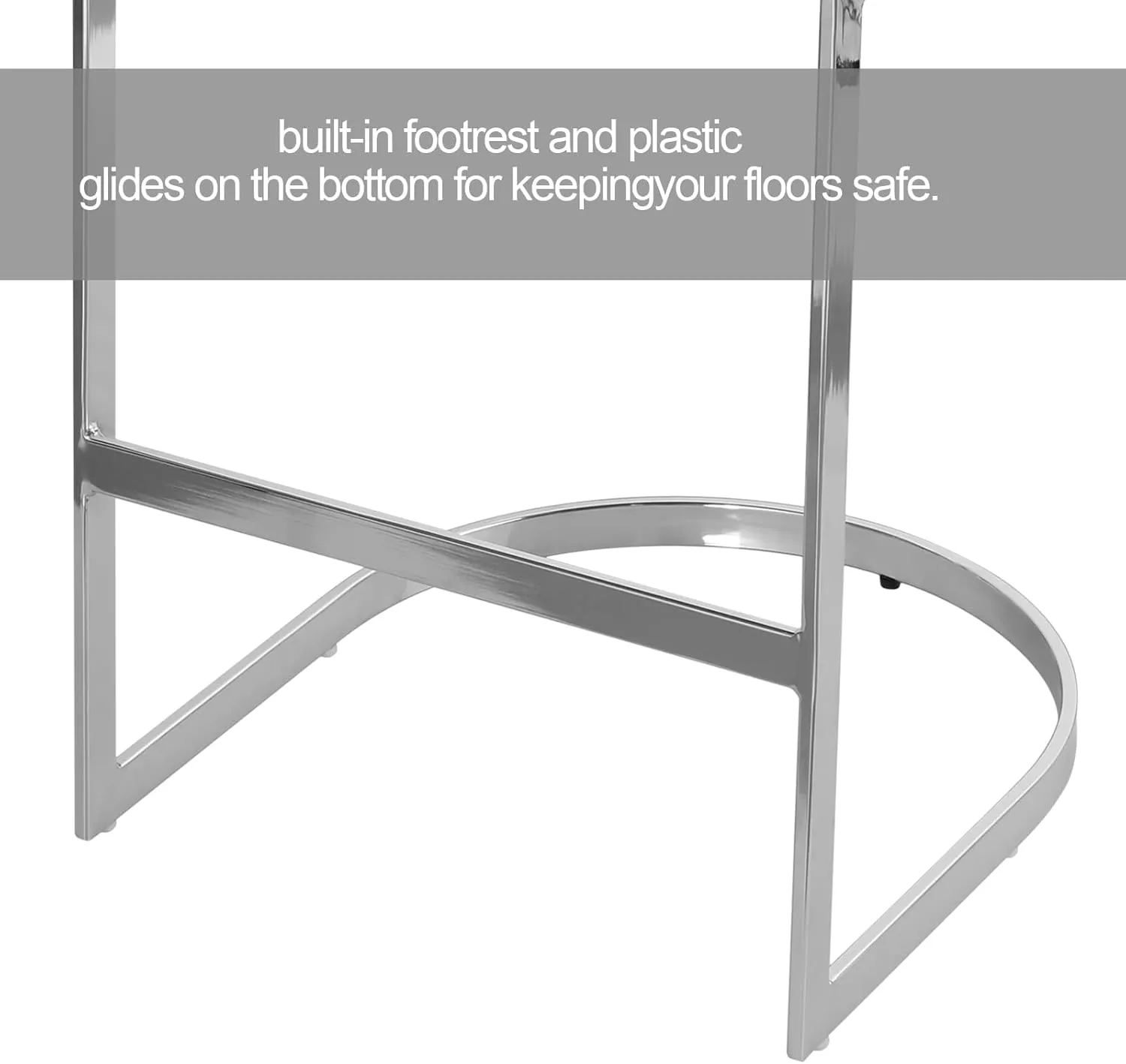 Counter Height 26" Bar Stools Modern Velvet Barstools with Back and C-Shaped Metal Frame, Upholstered Bar Chairs Counter Stool for Kitchen Island, Home Bar, Pub, Blue