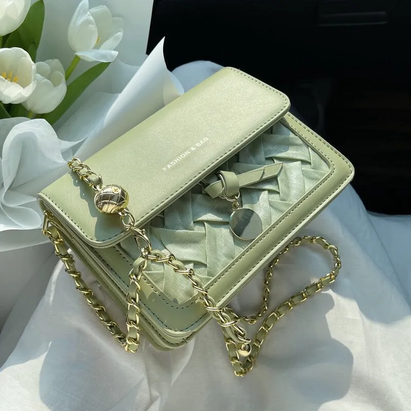 creamtopmall Minimalist Vegan Leather Crossbody Bag, Design Luxury Shoulder Handbag, Elegant Evening Clutch Bag for Women, Retro Square Messenger Bag