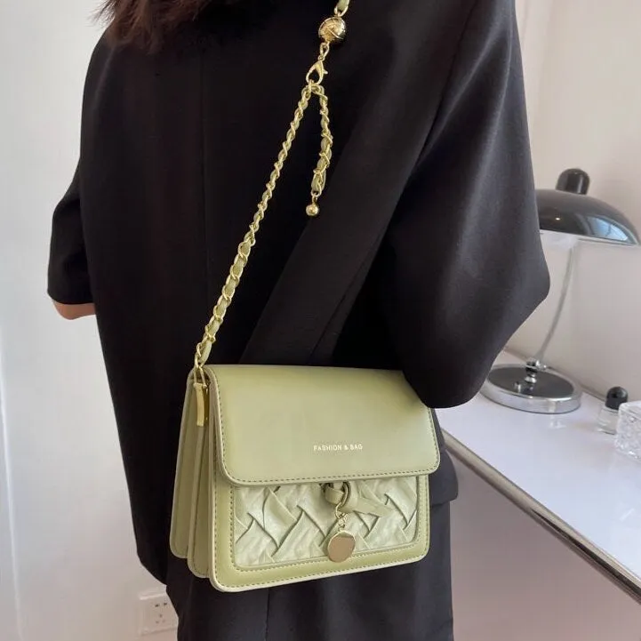 creamtopmall Minimalist Vegan Leather Crossbody Bag, Design Luxury Shoulder Handbag, Elegant Evening Clutch Bag for Women, Retro Square Messenger Bag