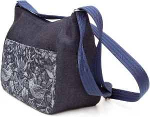 Crearekiki Made in Japan Shoulder Bag Women's Lightweight Okayama Denim Margaret Shoulder Mother Birthday Gift DJ-13mus (william morris_n)