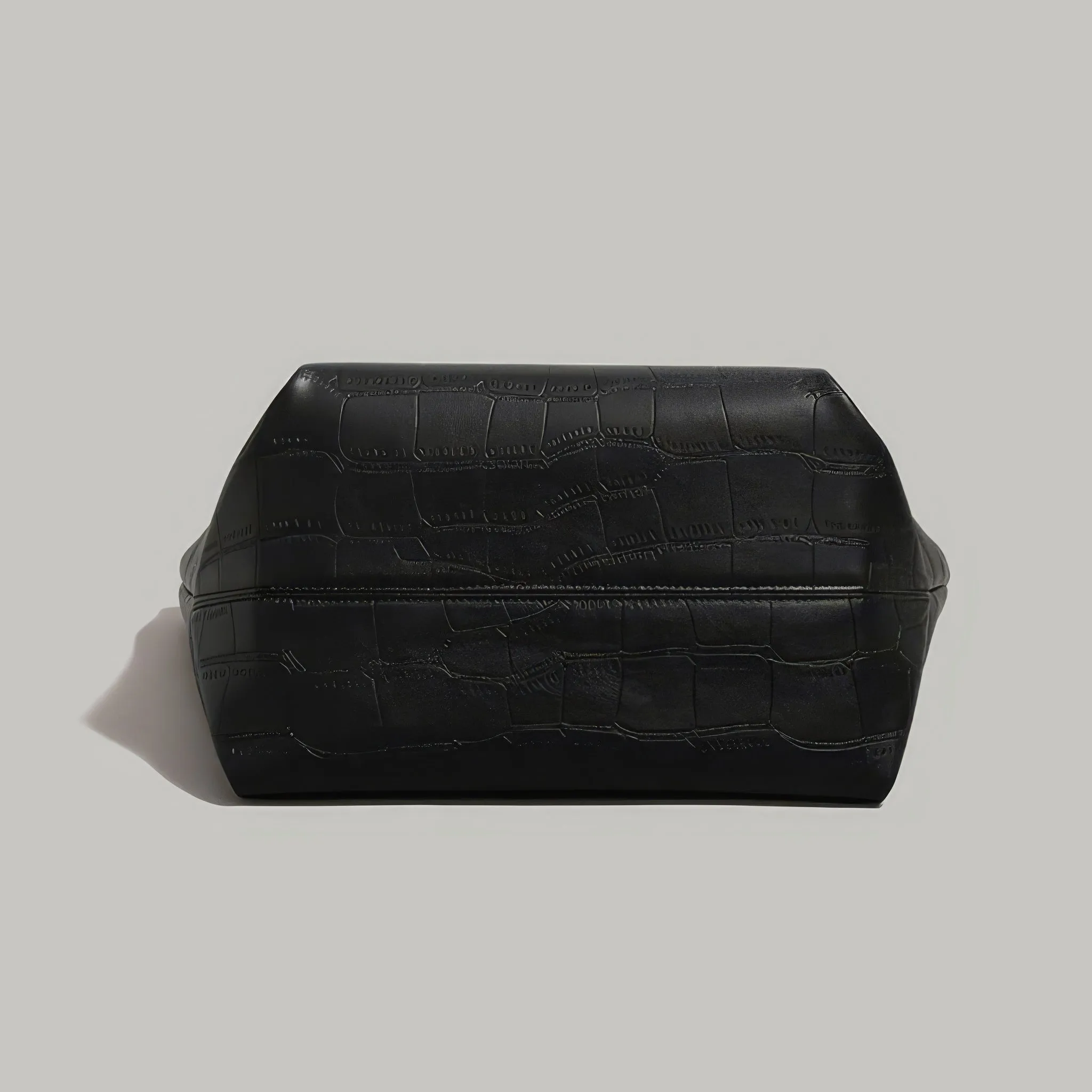 Croc-Embossed Faux Leather Structured Tote