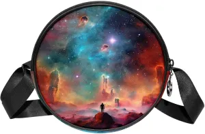 Crossbody Bags for Women,Crossbody Bag Men,Small Sling Bag,Colorful Nebula Space Universe,Crossbody Purse