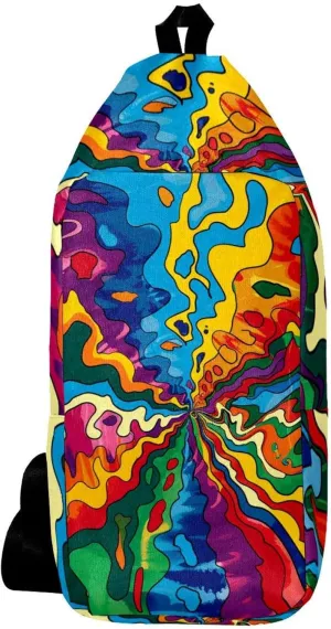 Crossbody Bags for Women,Crossbody Bag Men,Small Sling Bag,Colorful Picture Rainbow Swirl,Crossbody Purse
