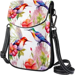 Crossbody Bags for Women,Crossbody Bag Men,Small Sling Bag,Flowers and Birds Flower Bush,Crossbody Purse