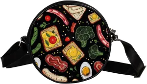 Crossbody Bags for Women,Crossbody Bag Men,Small Sling Bag,Food Breakfast,Crossbody Purse
