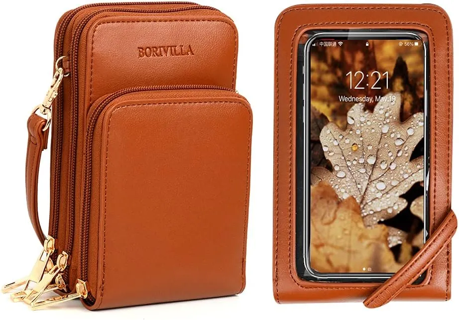 Crossbody Cellphone Purse Women Touch Screen Bag RFID Blocking Wallet Handbag Shoulder Strap