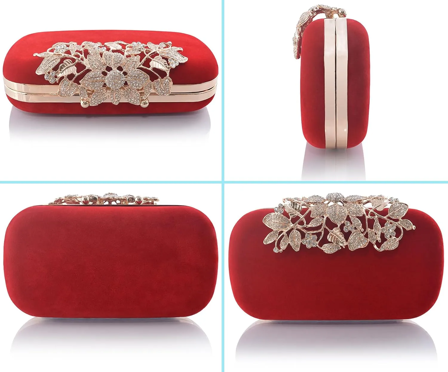 Crystal Evening Bag Rhinestone Bride and Bridesmaid Wedding Prom Party Formal Clutch Purses for Women Evening