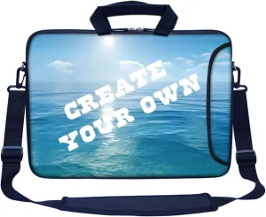 Custom Laptop Bag with Side Pocket - Water Resistant & Shoulder Strap, Personalized With Your Artwork (10 Inch,Custom Picture)