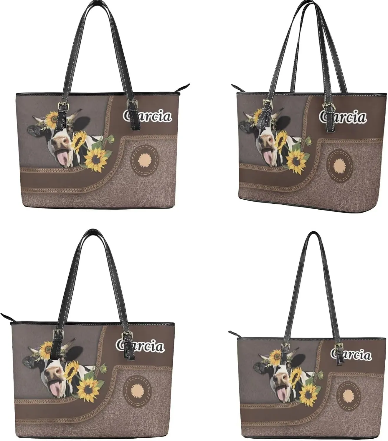 Customized Women Handbags Wallet Sets Leather Shoulder Bags Top Handle Satchel Tote Bag with Matching Wallet