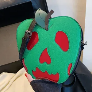 Cute Halloween Purses and Handbags Kawaii Halloween Crossbody Bag Novelty Purse Grunge Devil Skull Purse Holiday Gift (green)
