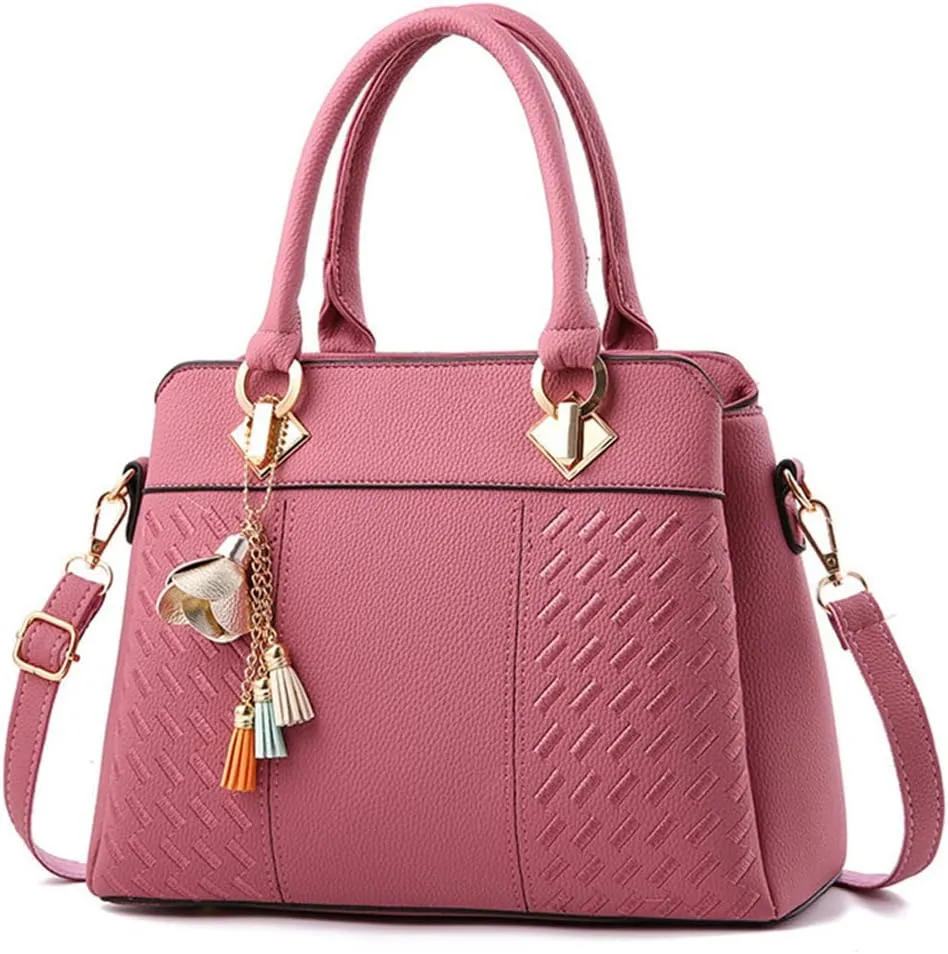 Dayfine Handbags for Women Top Handle Purse Faux Leather Satchel Bags Stylish Tote Bags Shoulder Crossbody Bag Ladies Handbag