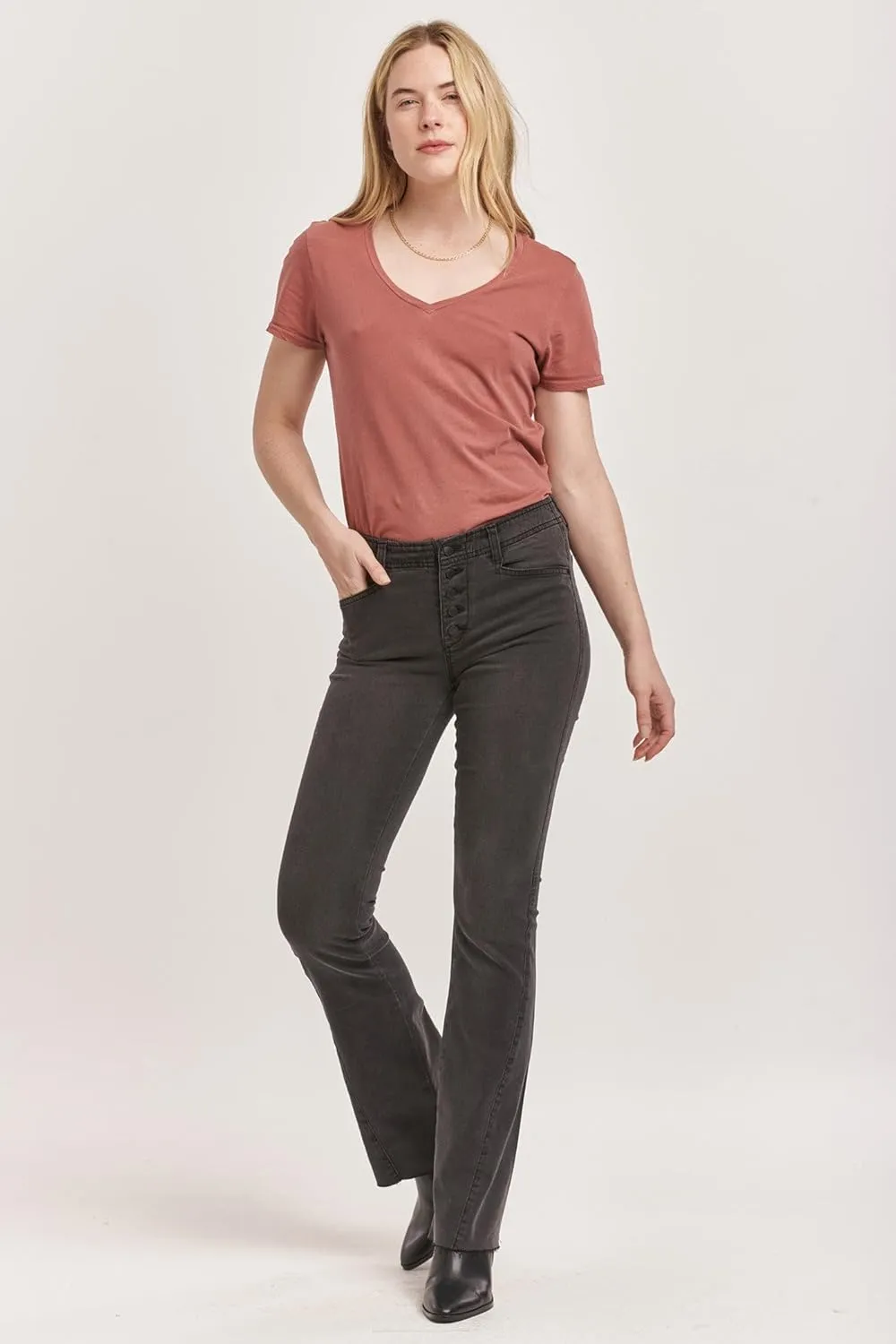 DEAR JOHN Jaxtyn Bootcut Women's Jeans Mid Rise Classic Comfort Stretch Denim
