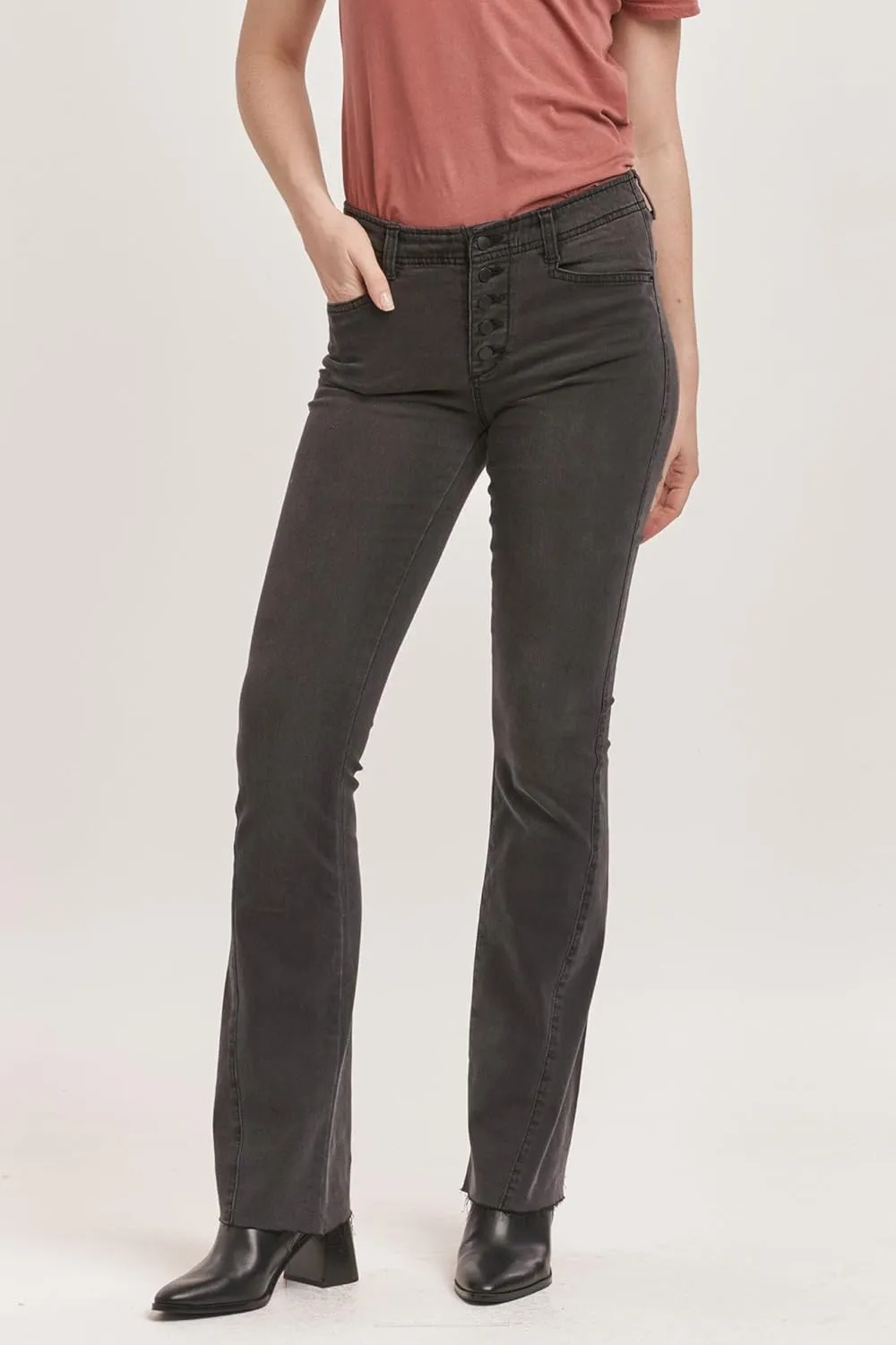 DEAR JOHN Jaxtyn Bootcut Women's Jeans Mid Rise Classic Comfort Stretch Denim