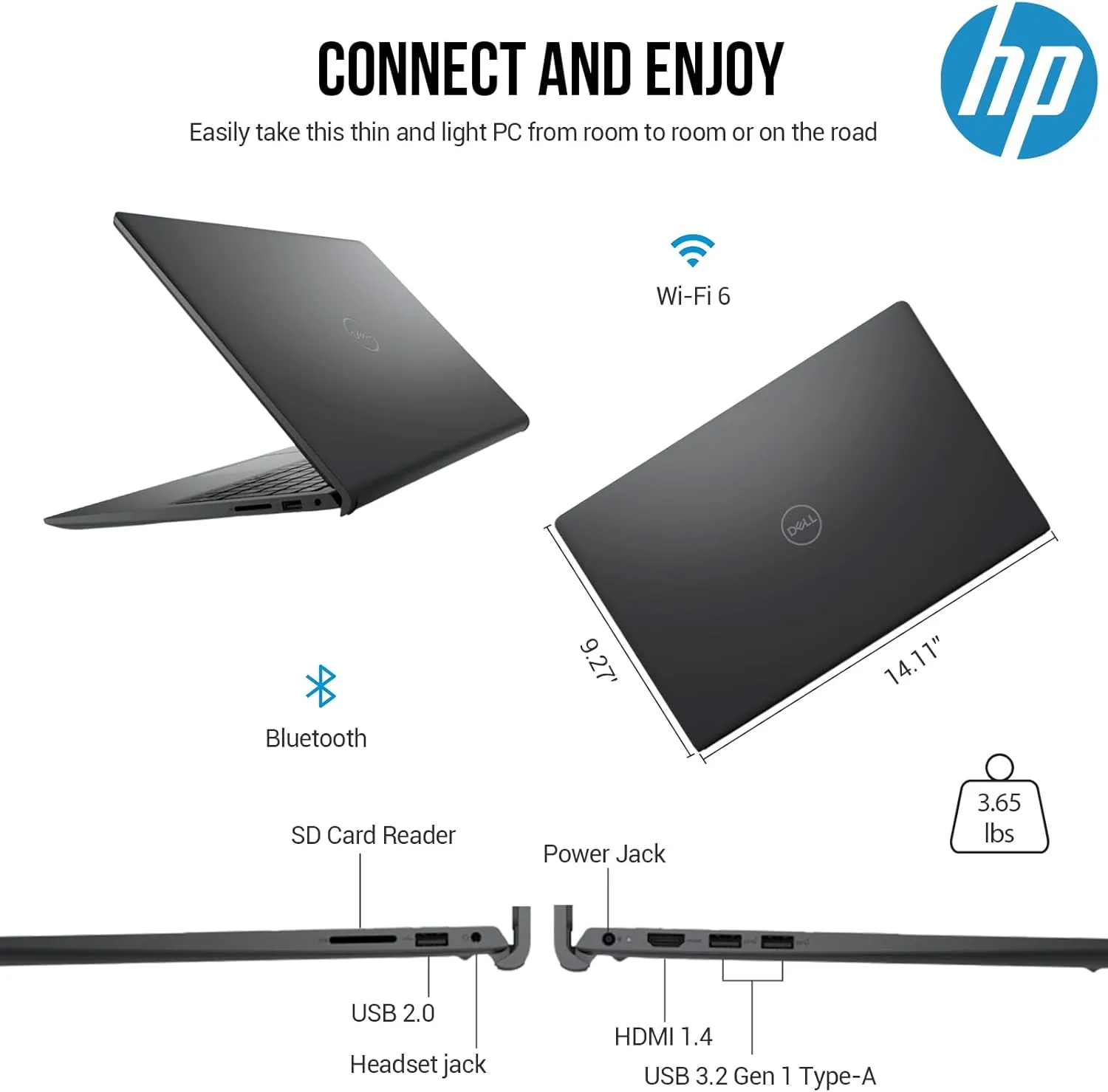 Dell Inspiron 15 3000 Laptop Computer, FHD 15.6 Laptop PC Notebook, Microsoft Office Lifetime, Intel 6-Core i3, 16GB RAM 512GB SSD 512GB Docking Set, Windows 11 Pro, 10-Key Number Pad