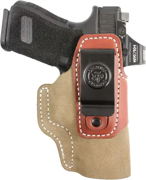DESANTIS Transit Gun Holster, Versatile IWB Holster, Made of Kydex and Premium Leather, Fits Glock 26; 27; Walther PPS; PPS M2; PK380; Taurus PT111; PT140 G2 MIL Guns, Unisex, Ambidextrous