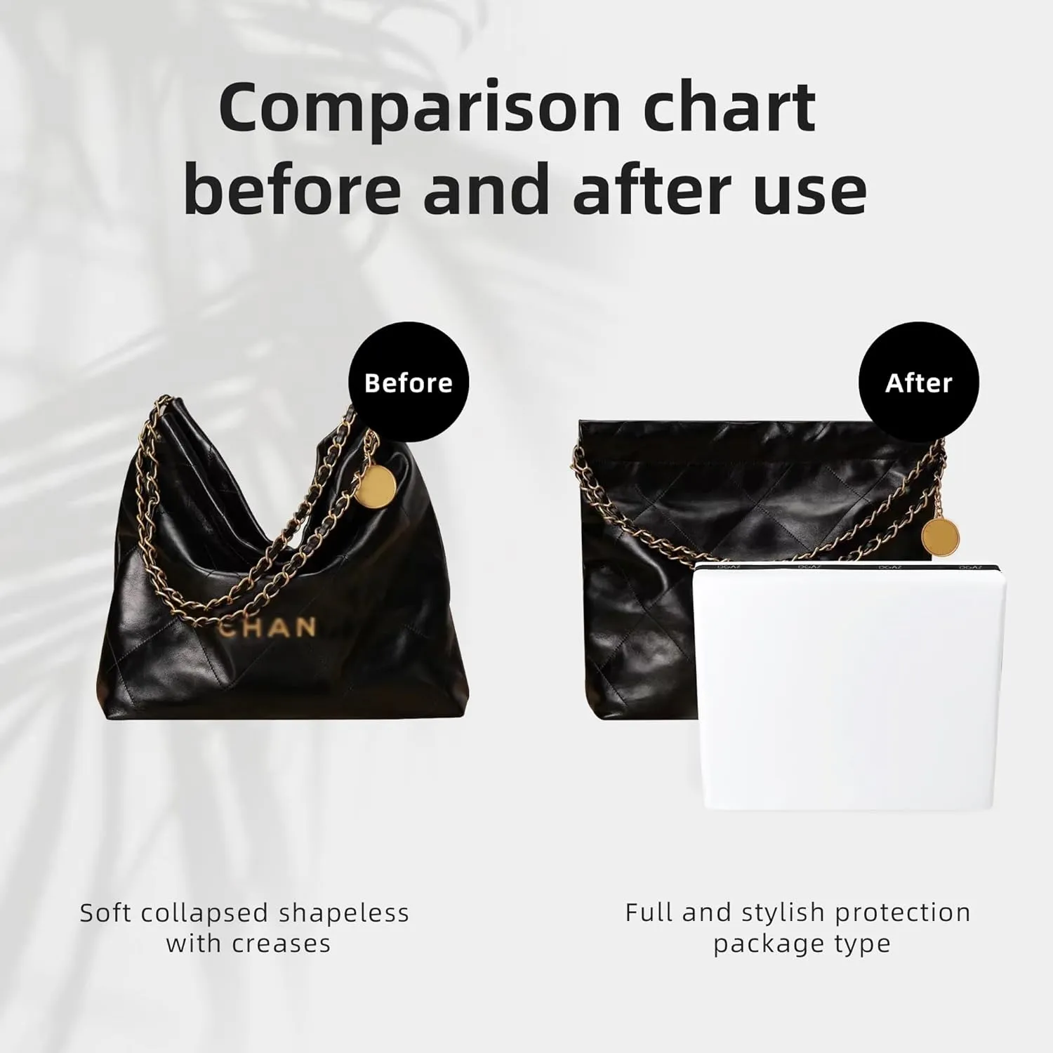 DGAZ Purse Pillow Shaper Insert for Chanel 22 Bags, Silky Pillow Shaper for Luxury Handbags(White,Medium)
