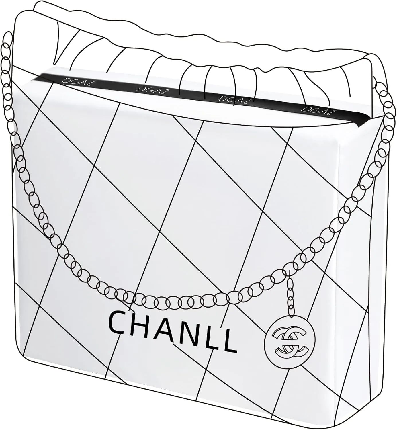 DGAZ Purse Pillow Shaper Insert for Chanel 22 Bags, Silky Pillow Shaper for Luxury Handbags(White,Medium)