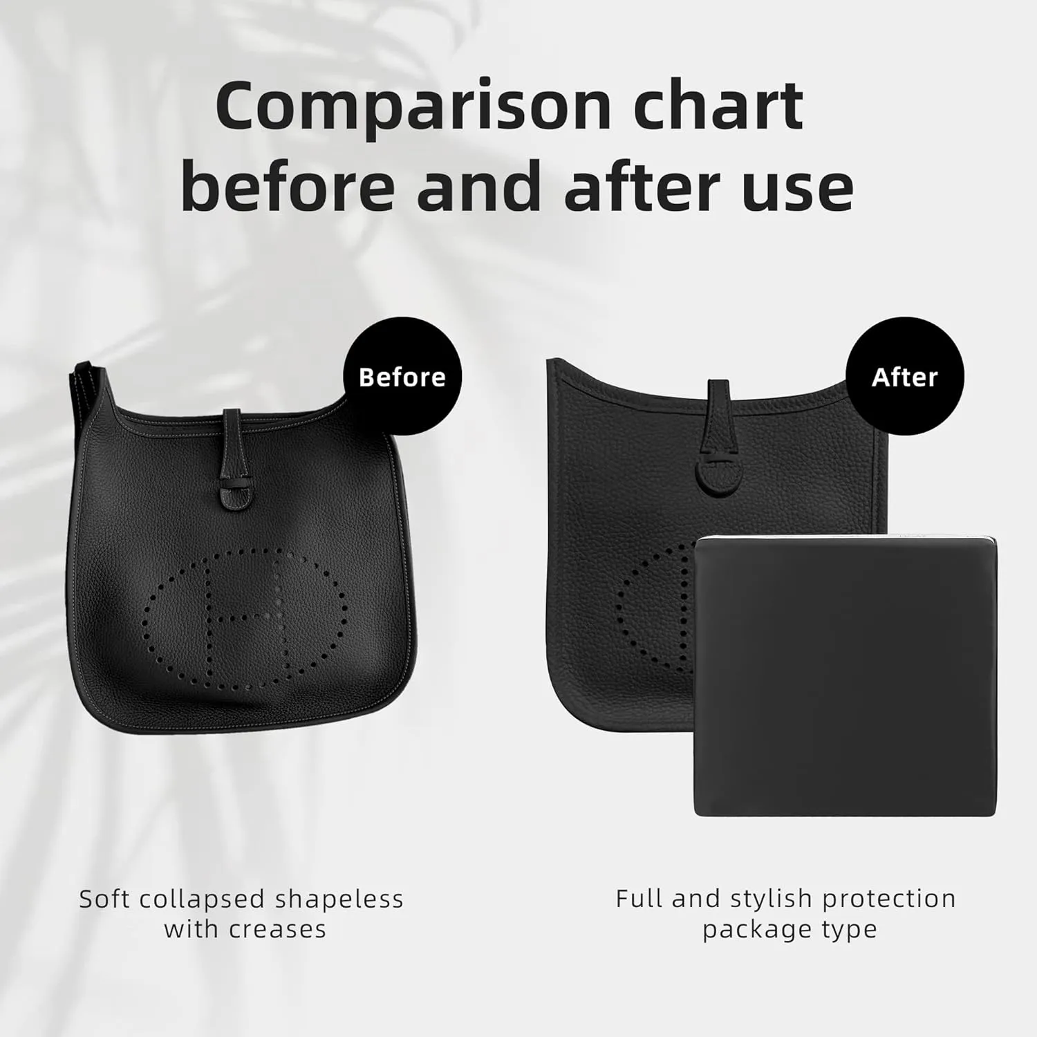 DGAZ Purse Pillow Shaper Insert for Evelyne TPM/PM/GM/TGM Bags, Silky Pillow Shaper for Luxury Handbags(Black,PM 29)