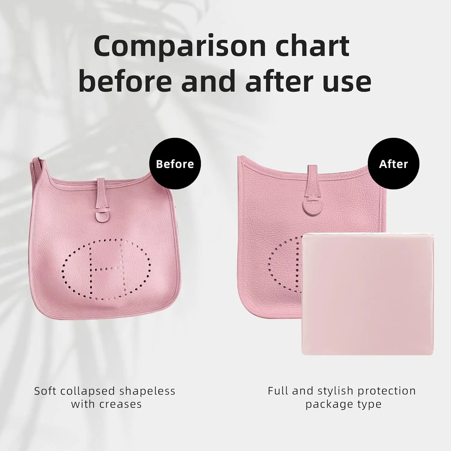 DGAZ Purse Pillow Shaper Insert for Evelyne TPM/PM/GM/TGM Bags, Silky Pillow Shaper for Luxury Handbags(Pink,TPM Mini)