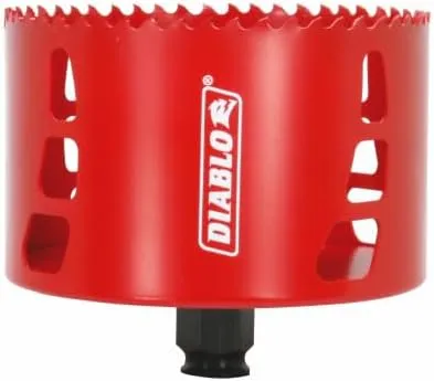 Diablo Bi-Metal Hole Saw with Variable Tooth Design for Faster Cuts - Fits with Snap-Lock Plus Mandrel System - 4-1/8" Diameter, 2-3/8" Length - DHS4125