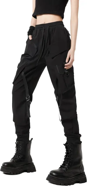 DUDHUH Women's Cargo Pants Tapered Hiking Sweatpants Clothes Joggers with Pockets Techwear Y2k Pants Streetwear